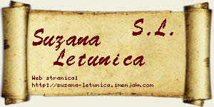 Suzana Letunica vizit kartica